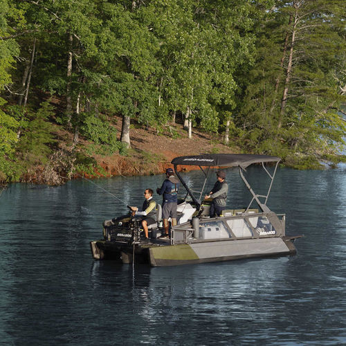Bateau ponton hors-bord - Switch Fish - Sea-doo - tri-tube / open / à console latérale
