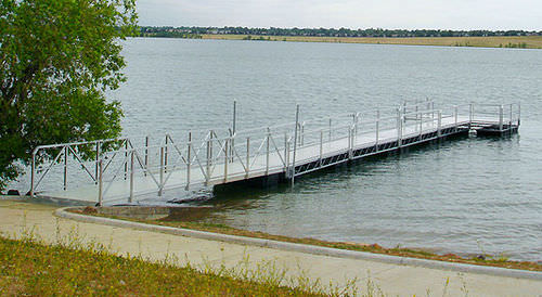 Passerelle pour ponton - Hewitt Boats Lifts and Docks - en aluminium / avec main courante