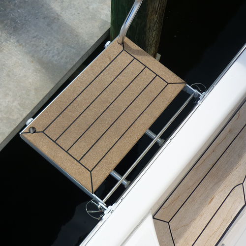 Plateforme fixe - ACROSS - Mar Quipt - d'embarquement / de bateau / en teck