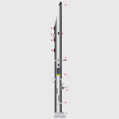 Mât de dériveur - 50380 - AG+ SPARS - pour quillard de sport / en aluminium