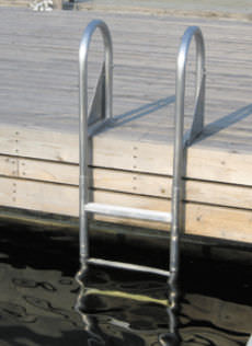 Échelle pour ponton - HOWELL™ GALVALUME™ FLIP-UP - Dock Edge - pliante / de baignade / en aluminium