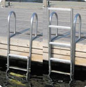 Échelle pour ponton - Dock Edge - escamotable / de baignade / en aluminium