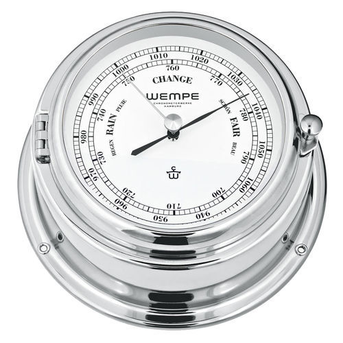 Baromètre analogique - CW360002 - Gerhard D. WEMPE KG Division Chronometerwerke - en laiton / en chrome / blanc