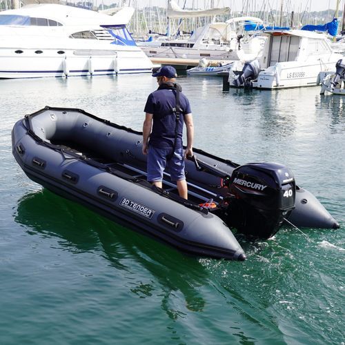 Bateau pneumatique hors-bord - POLAR 470 - 3D MARINE - pliable / open / en aluminium