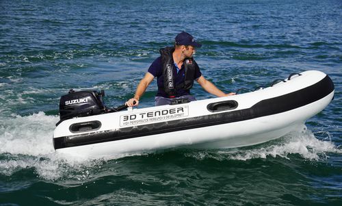 Bateau pneumatique hors-bord - FEDERLIGHT 245 - 3D MARINE - semi-rigide / open / en aluminium