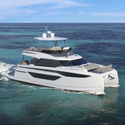 Vedette catamaran - M48 - Prestige Yachts - in-bord / bimoteur / à fly