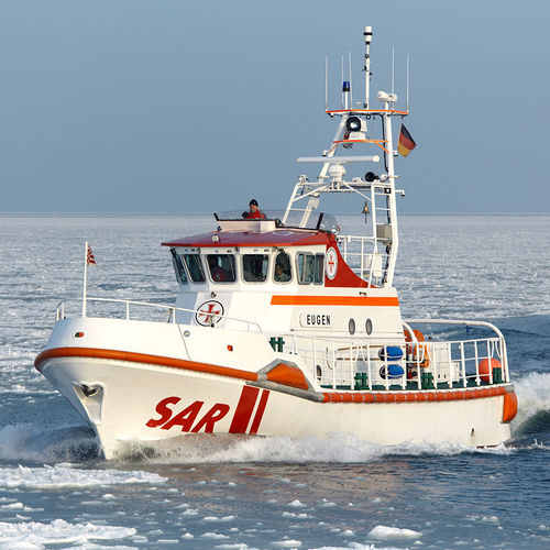 Bateau de recherche et sauvetage - Eiswette - Fassmer - in-bord / en aluminium / auto-redressant