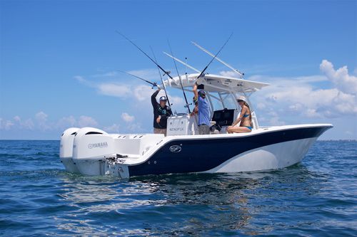Coque open hors-bord - 288 COMMANDER  - Sea Fox Boats - bimoteur / à console centrale / de pêche sportive