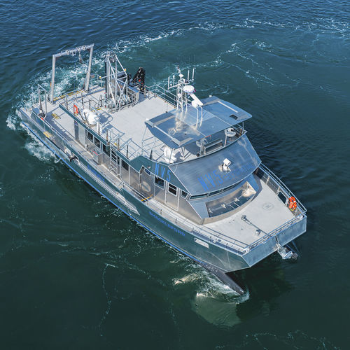 Bateau d'étude hydrographique - 73′ - All American Marine - catamaran / in-bord / en aluminium
