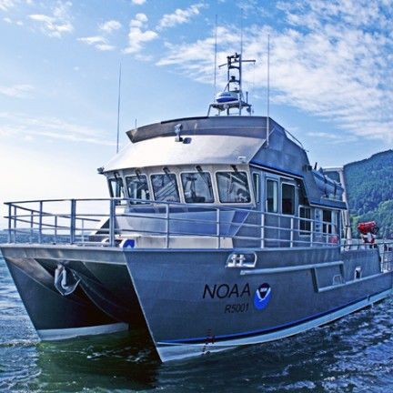 Bateau de support pour la plongée - R/V AUK - All American Marine - bateau de recherche scientifique / catamaran / in-bord