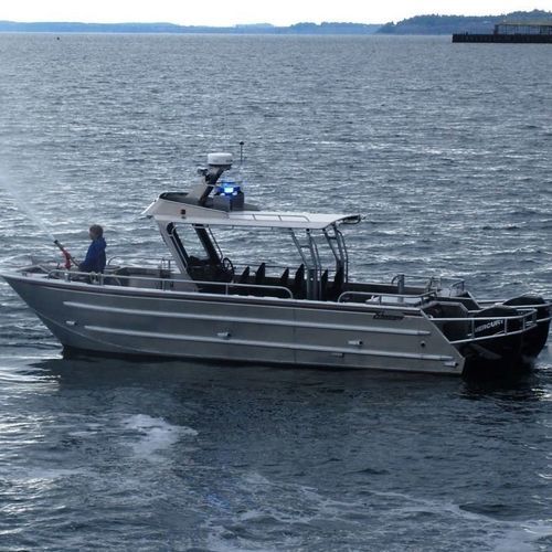 Bateau pompier - 3011-CTC - Armstrong Marine - catamaran / hors-bord / en aluminium