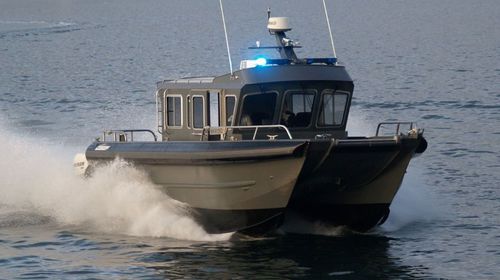 Bateau de surveillance - 3412-CTC - Armstrong Marine - catamaran / hors-bord / en aluminium