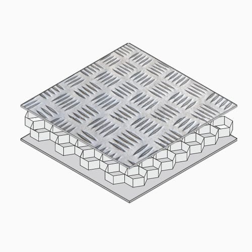 Panneau sandwich pour cloison de navire - VENTURELITE® 2025 - Ayres Composite Panels - nid d'abeille en aluminium / aluminium