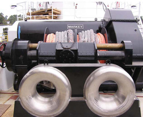 Treuil pour navire - DESDF-48-200 - Markey Machinerympany - de remorquage / à moteur électrique / double tambour