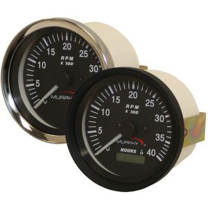 Compte-tours analogique - AT / ATH - FW Murphy - pour bateau / avec compteur d'heures moteur