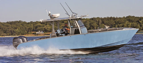 Coque open hors-bord - 32 FEARLESS - Metal Shark Aluminum Boats - bimoteur / à console centrale / de loisir