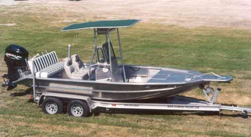 Bay boat hors-bord - 1872V-CC-03 - Scully's Aluminum Boats - à console centrale / de pêche sportive / en aluminium