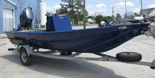 Bass boat hors-bord - 1760V2 - Scully's Aluminum Boats - à console centrale / de pêche sportive