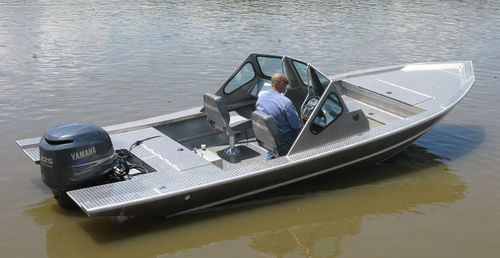 Coque open hors-bord - 2072VFT - Scully's Aluminum Boats - à double console / en aluminium