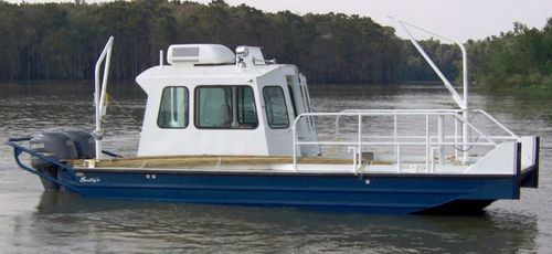 Barge de travail - 2496BV - Scully's Aluminum Boats - hors-bord / en aluminium