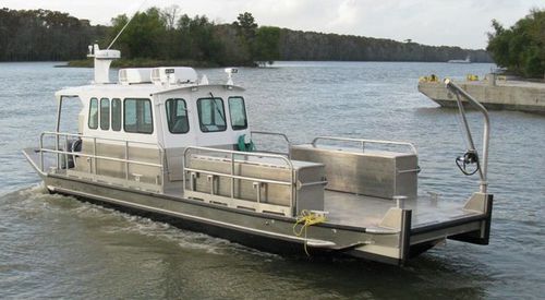 Barge de travail - 3411BV - Scully's Aluminum Boats - hors-bord / en aluminium
