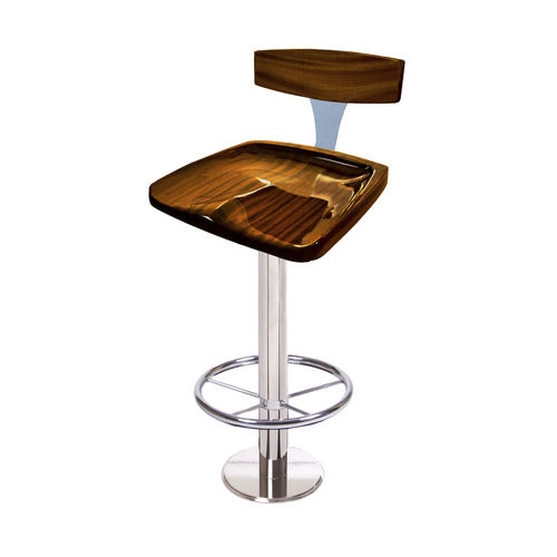 Tabouret de bar pour yacht - Backfin - Release Marine - pour navire / en teck