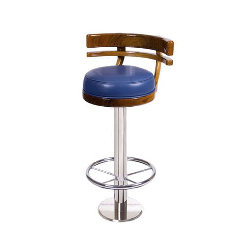 Tabouret de bar base ronde - Dubliner - Release Marine - pour yacht / pour navire / en teck