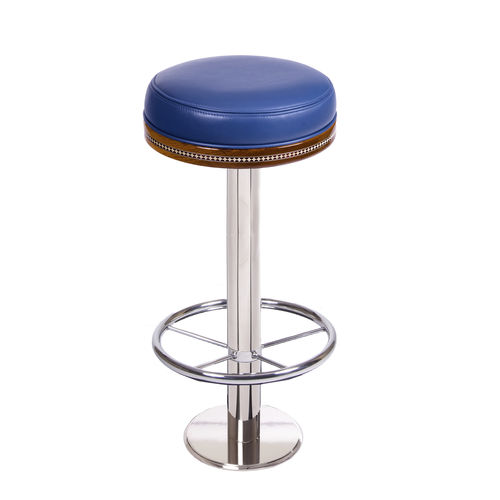 Tabouret de bar base ronde - Cake Top - Release Marine - pour yacht / pour navire / en teck