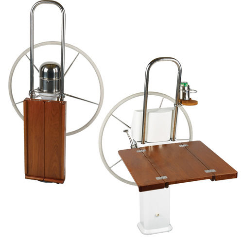 Table de cockpit pliante -  737TK - Edson Marine - amovible / en teck