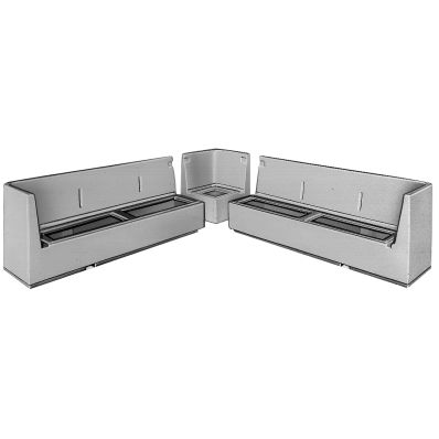 Banquette pour bateau ponton - 80-8426-02 - Kracor - avec coffre / d'angle