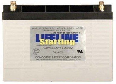 Batterie marine - GPL-3100T - Lifeline Batteries - 12 V / plomb / AGM