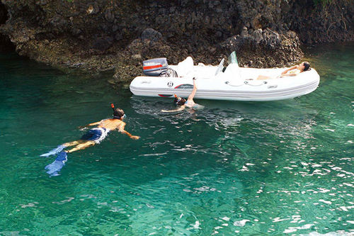 Bateau pneumatique hors-bord - Captain - Silver marine - RIB / à console centrale / max. 4 personnes