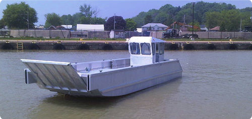 Bateau de débarquement - 10m - Kanter Yachts - bateau de récupération des hydrocarbures / catamaran / hors-bord