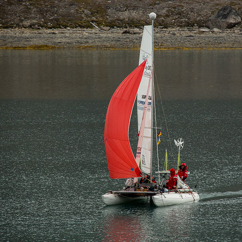 Catamaran de sport gonflable - Ducky-19 - Inflatable Solution - Eduard Maydanik - solitaire / double / spinnaker asymétrique