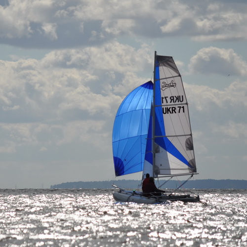 Catamaran de sport gonflable - Ducky-17 - Inflatable Solution - Eduard Maydanik - solitaire / double / spinnaker asymétrique