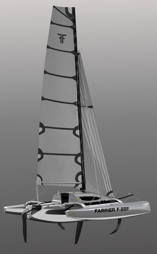 Trimaran - F-22F - Farrier Marine (NZ) - de course / 1 cabine / en carbone