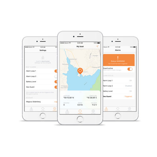 Application de surveillance - C-POD App - C Security Systems AB - de suivi / pour navire / pour bateau