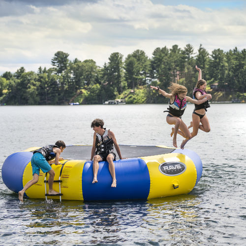 Jeu aquatique trampoline - Bongo 15 Water Bouncer - RAVE Sports - pour base de loisirs / gonflable