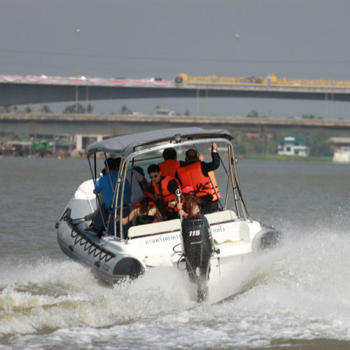 Bateau pneumatique hors-bord - HYP660 - Qingdao Lian Ya Boat Co.,Ltd. - diesel / semi-rigide / à console centrale