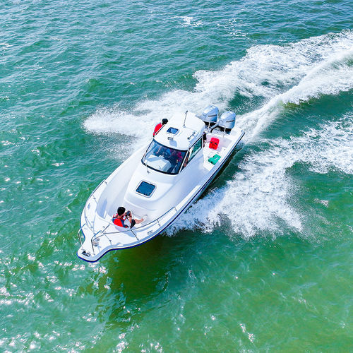 Deck-boat hors-bord - FRP30F - Qingdao Lian Ya Boat Co.,Ltd. - open / de sport / de pêche sportive