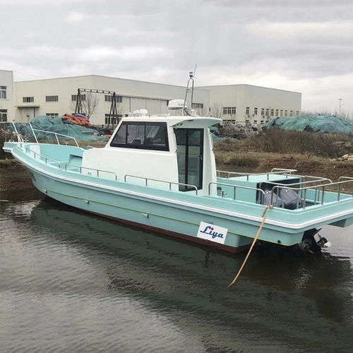 Bateau de pêche-promenade hors-bord - FRP43F - Qingdao Lian Ya Boat Co.,Ltd. - open / multiusage / de pêche promenade