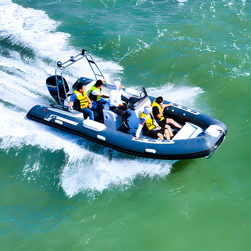 Bateau pneumatique hors-bord - RIB580-Alu - Qingdao Lian Ya Boat Co.,Ltd. - essence / open / à console centrale