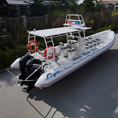 Bateau pneumatique hors-bord - LY100-Alu - Qingdao Lian Ya Boat Co.,Ltd. - RIB / open / à console centrale