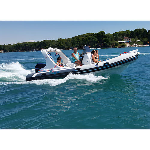 Bateau pneumatique hors-bord - LY430 - Qingdao Lian Ya Boat Co.,Ltd. - essence / RIB / à console latérale