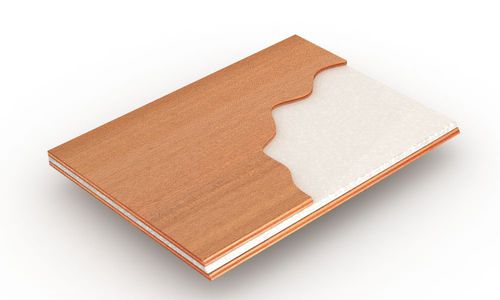 Panneau sandwich pour aménagement de navire - LARIMAR® PET 100% RECYCLABLE - BELLOTTI SPA - en bois / bois contreplaqué / en okoumé