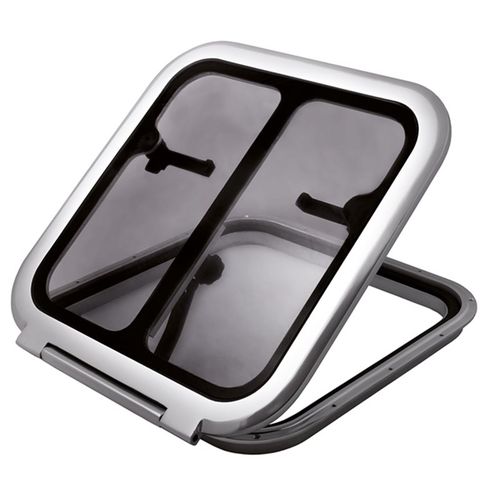 Panneau de pont pour bateau - 901 series - Foresti & Suardi - carré / ouvrant / en aluminium