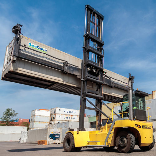 Chariot porte-conteneur vide - H8XD-EC6 - H11XD-ECD9 - Hyster - prise latérale