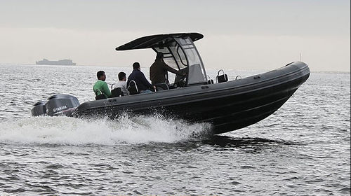 Bateau de surveillance - DM850 - Tiger Marine - bateau de support pour la plongée / hors-bord / bateau pneumatique semi-rigide
