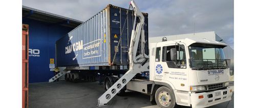 Remorque porte-conteneur - SB303 - Steelbro - pour terminal portuaire / hydraulique / chargement de côté