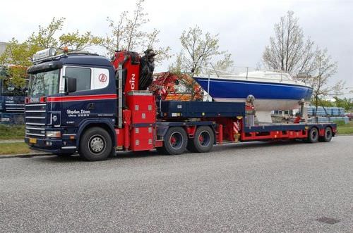 Remorque de transport lourd - MULTIFUNCTIONAL - Broshuis - pour bateau / surbaissée